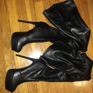 Thigh High Leather Boots